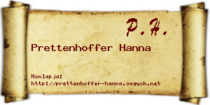 Prettenhoffer Hanna névjegykártya